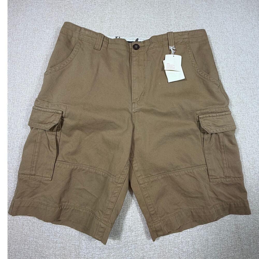 NWT Boden Mens 40 Tan Walking Shorts Casual Flat Front Summer Wear Cotton Cargo